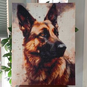 Diamond Painting German Shepard (finished)